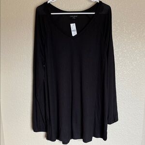🆕 Lane Bryant black ribbed tunic top